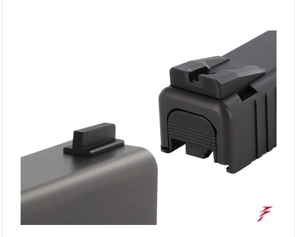 Dawson Fixed Competition Sight Set (Black Rear/Black Front) for Glock
