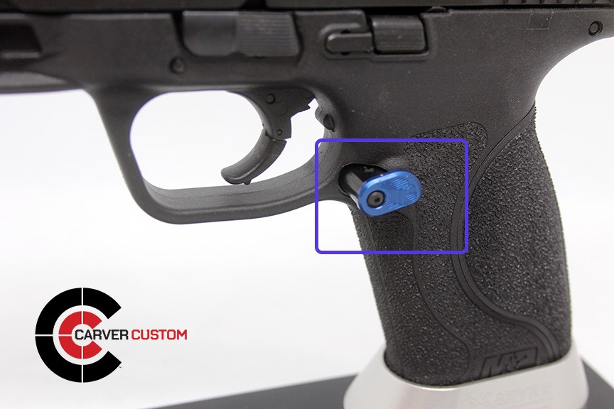 SP M&P Extended "Paddle" Mag Release-Blue