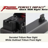DP Sight Set FO(R) FO(F) for Glock MOS Pistols, Fixed Co-Witness  (Use w/Leupold DeltaPoint Pro, Vortex Razor sight or similar)