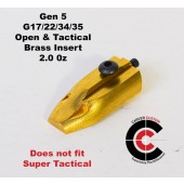 CARVER "Open and Tactical" BRASS Insert for Magwell for Gen 5 Glock G17/22/34/35